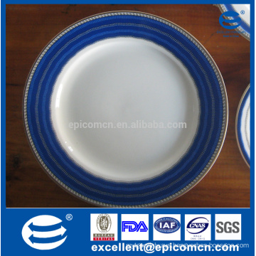 blue borders rim super white porcelain dinnerware blue-and-white dishes